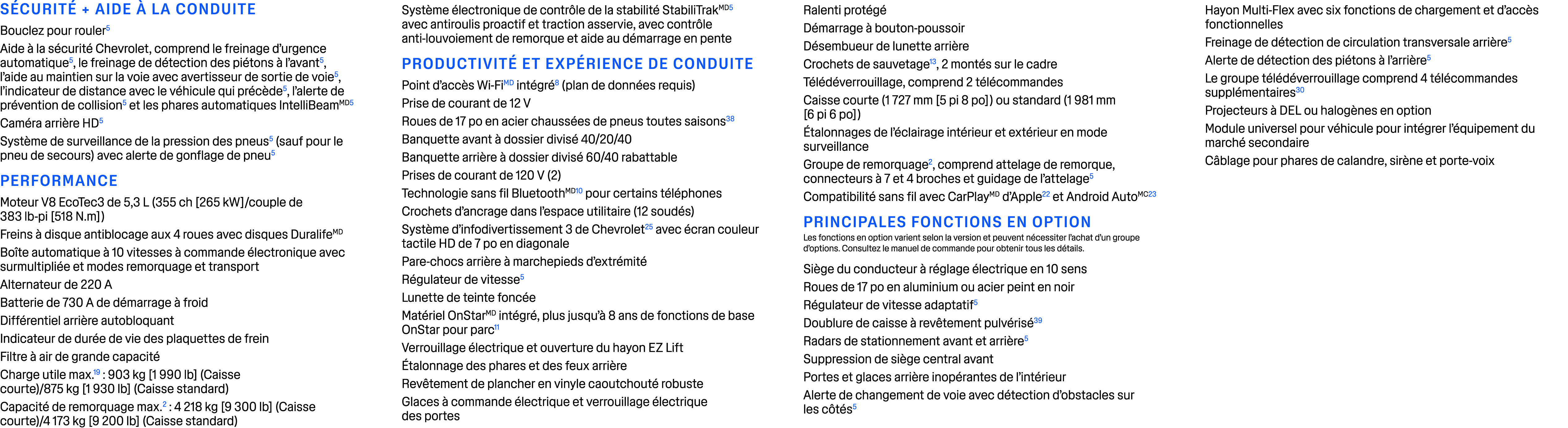 S CURIT + AIDE   LA CONDUITE Bouclez pour rouler5 Aide   la s curit  Chevrolet, comprend le freinage d’urgence autom...